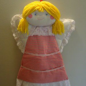 Angel Christmas Card Holder 27"x16" Vintage